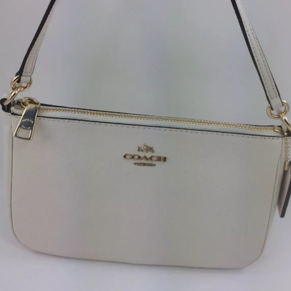 SOLDβοΈAuthentic COACH white/cream/Gold Crossbody - Picture 3 of 8